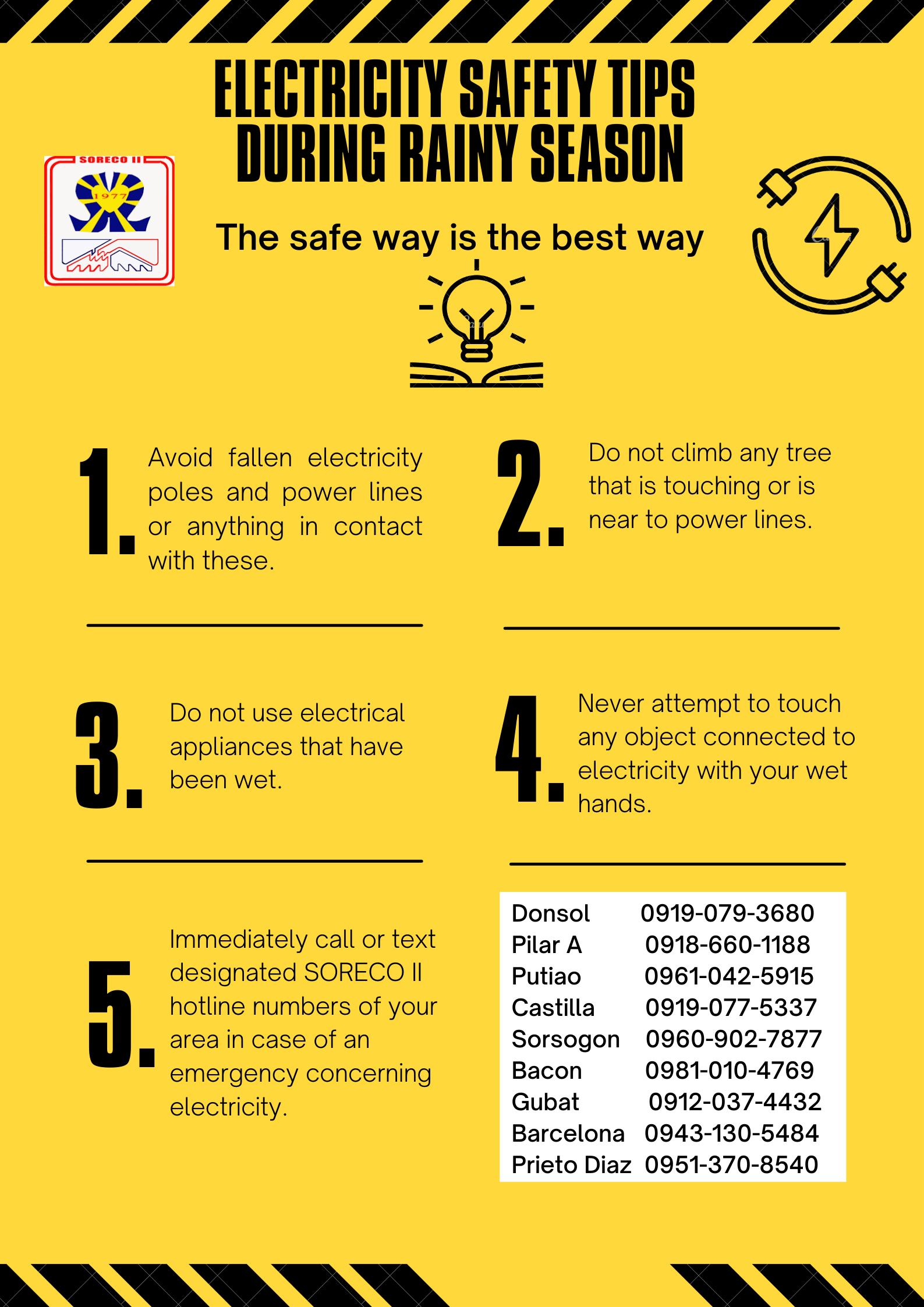 Electricity Safety Tips During Rainy Season – SORECO II